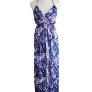 Cynthia Rowley | Women's Sleeveless Blue Purple Summer Beach Maxi Dress | Medium